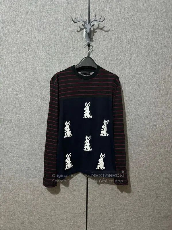 Prada Colorblock Embroidered Logo Long Sleeve T-shirt.