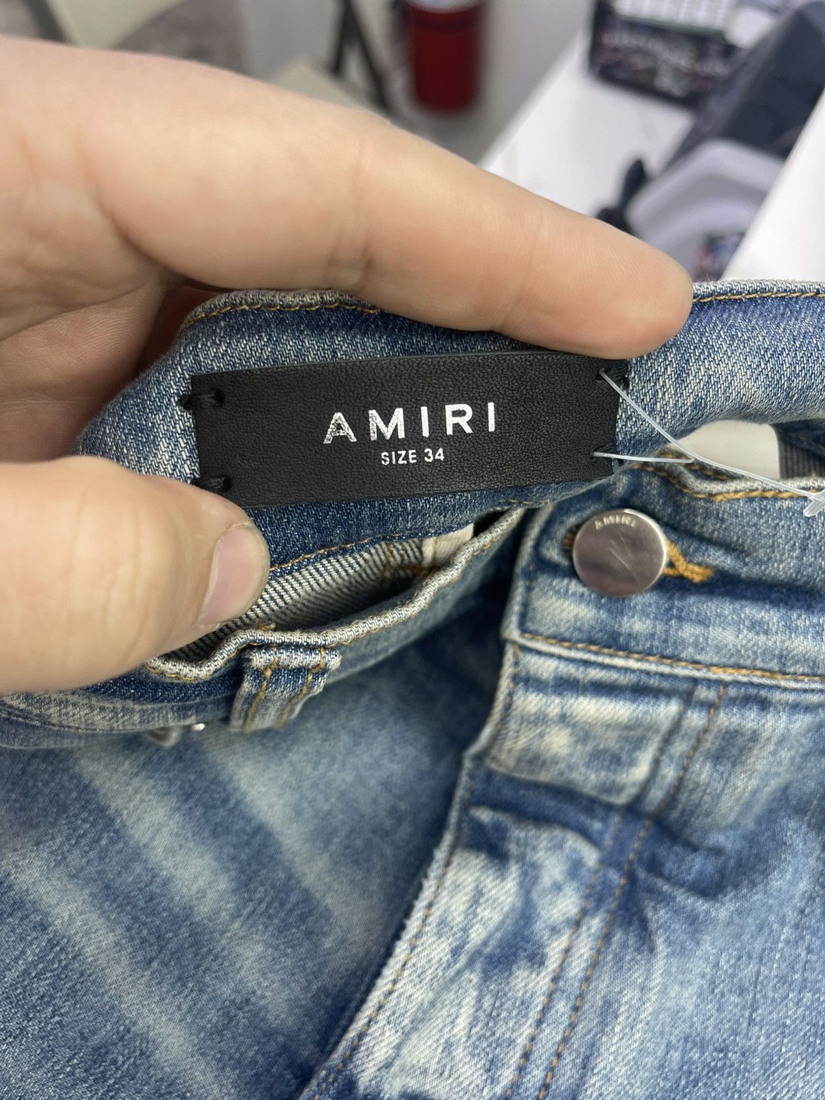 Amiri Amiri Flame Jeans ( Blue/Orange/ Red) Size US 34 / EU 50 - 4 Thumbnail