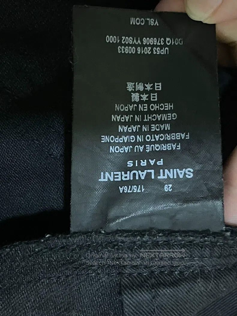 Saint Laurent Paris Saint Laurent Paris Original Mud-Dyed Frayed Denim Pants Size US 29 - 5 Thumbnail
