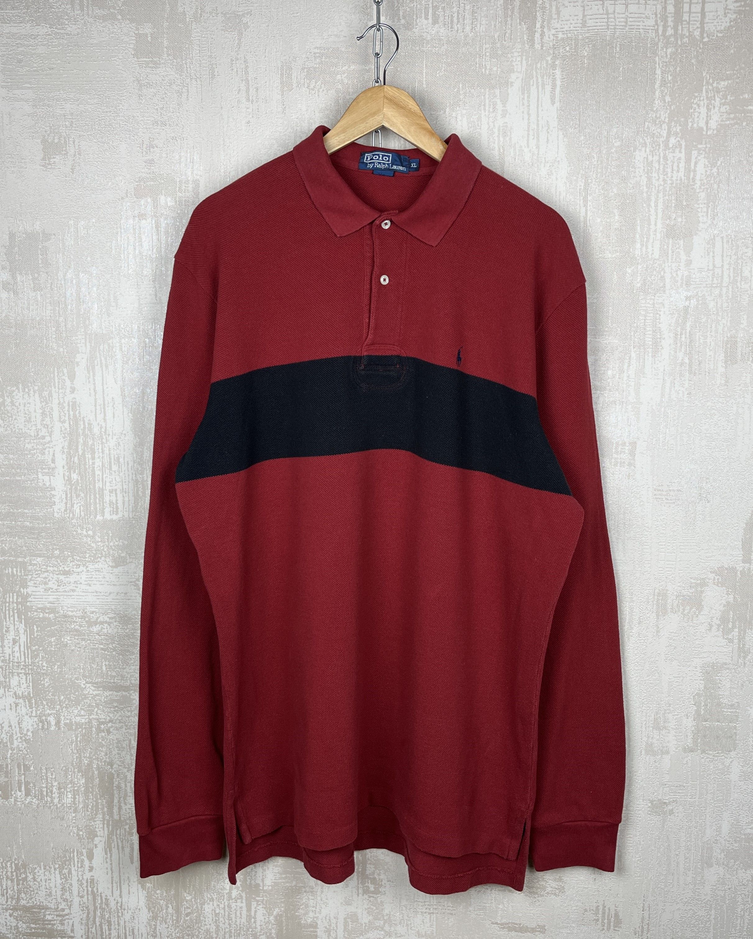 Polo Ralph Lauren × Rugby Ralph Lauren × Vintage Vintage Polo by Ralph Lauren Rugby Shirt Elbow Pads Size US XL / EU 56 / 4 - 3 Thumbnail