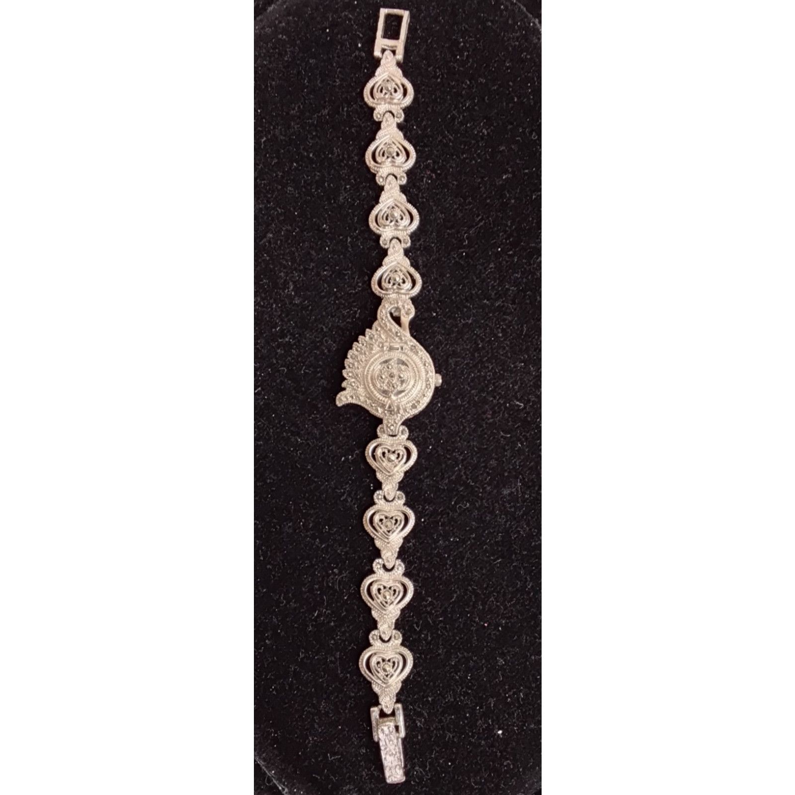 Other Judith Ashley Ladies Watch Swan Bracelet Hearts Silver VTG Size ONE SIZE - 2 Thumbnail
