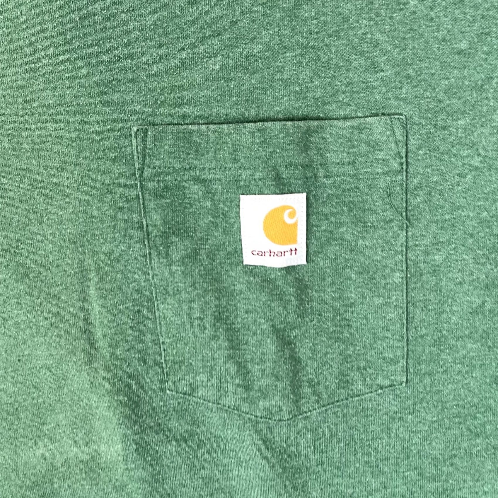 Carhartt Carhartt T-Shirt Pocket Knit Cotton Green XL Men Sun Faded Grunge Outdoor 2020-2029 Regular Crew Neck Short Sleeve Size US XL / EU 56 / 4 - 3 Thumbnail