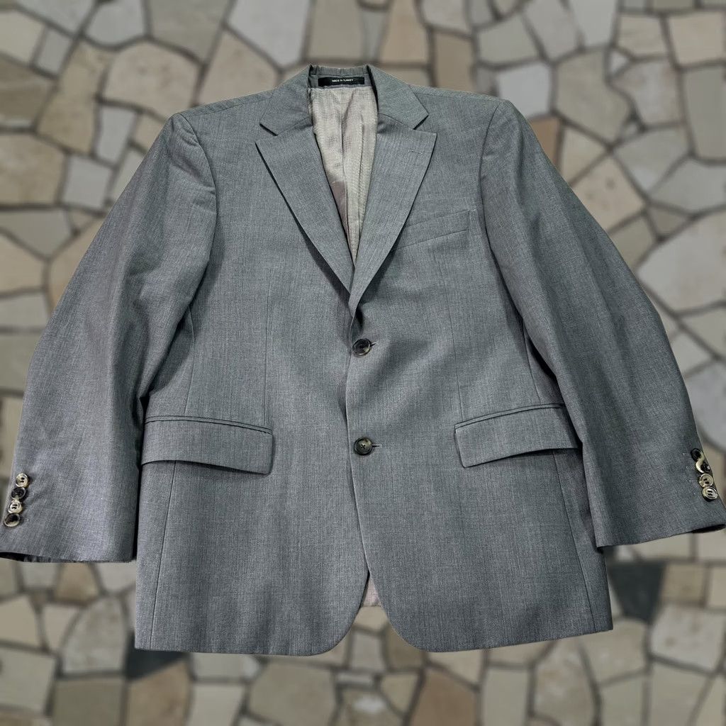 Hugo Boss HUGO BOSS Suit Jacket Mens 38 Short Gray Virgin Wool Tesse Biella 2 Button Dress Size US 38 / EU 54 - 1 Thumbnail