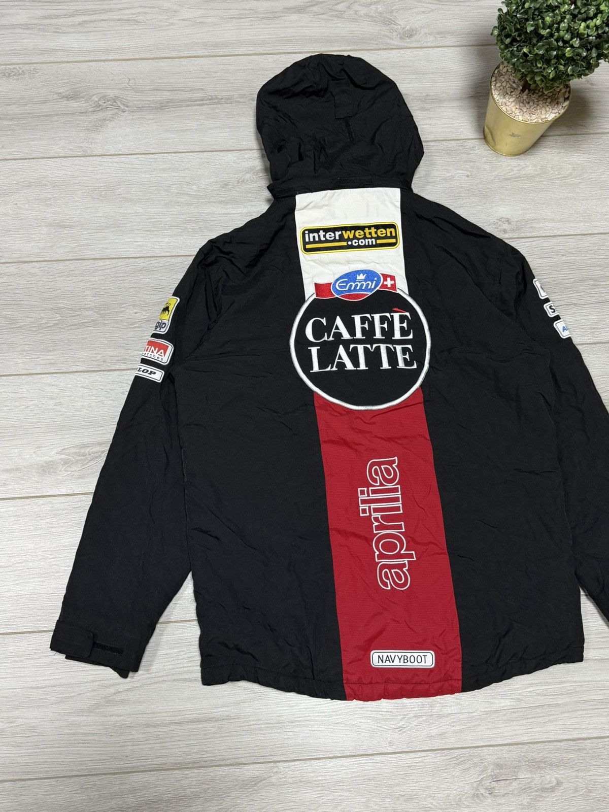 Vintage Caffe Latte Dread Aprilia jacket hooded zip racing team Size US L / EU 52-54 / 3 - 13 Thumbnail