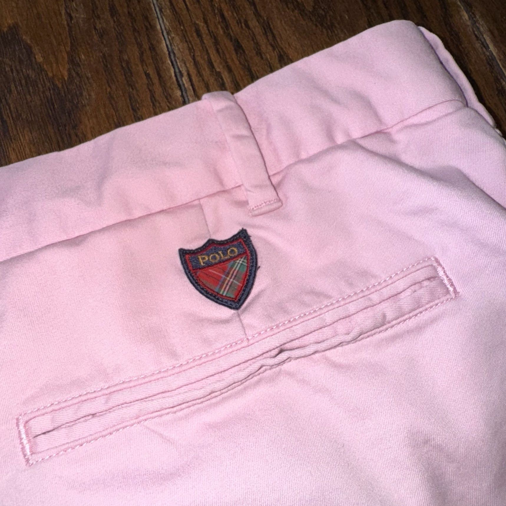 Lululemon Polo Ralph Lauren Shorts Mens 38 Pink Embroidered Oakmont Country Club OCC Chino Casual Men Polyester Knit Moisture Wicking 8.5 Inseam ZZ Size US L / EU 52-54 / 3 - 8 Thumbnail
