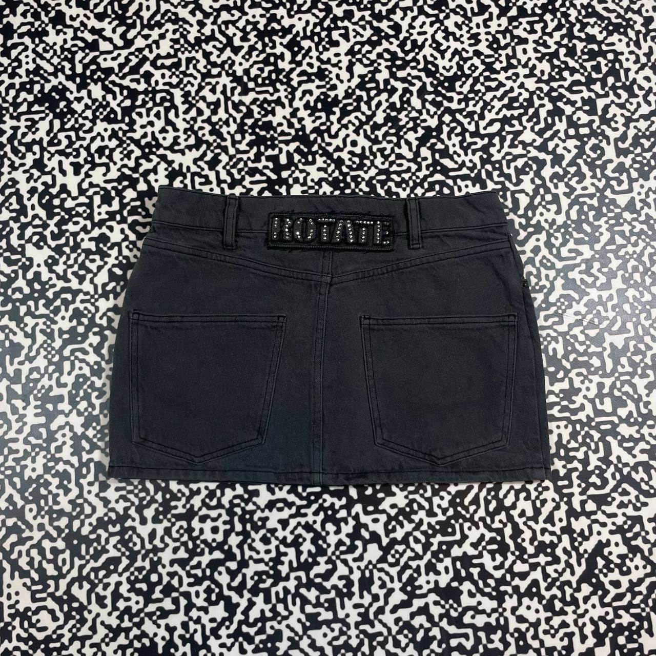 ROTATE Vintage Y2K Rotate Denim Retro Mini Skirt 90s Style Size 26" / US 2 / IT 38 - 2 Thumbnail