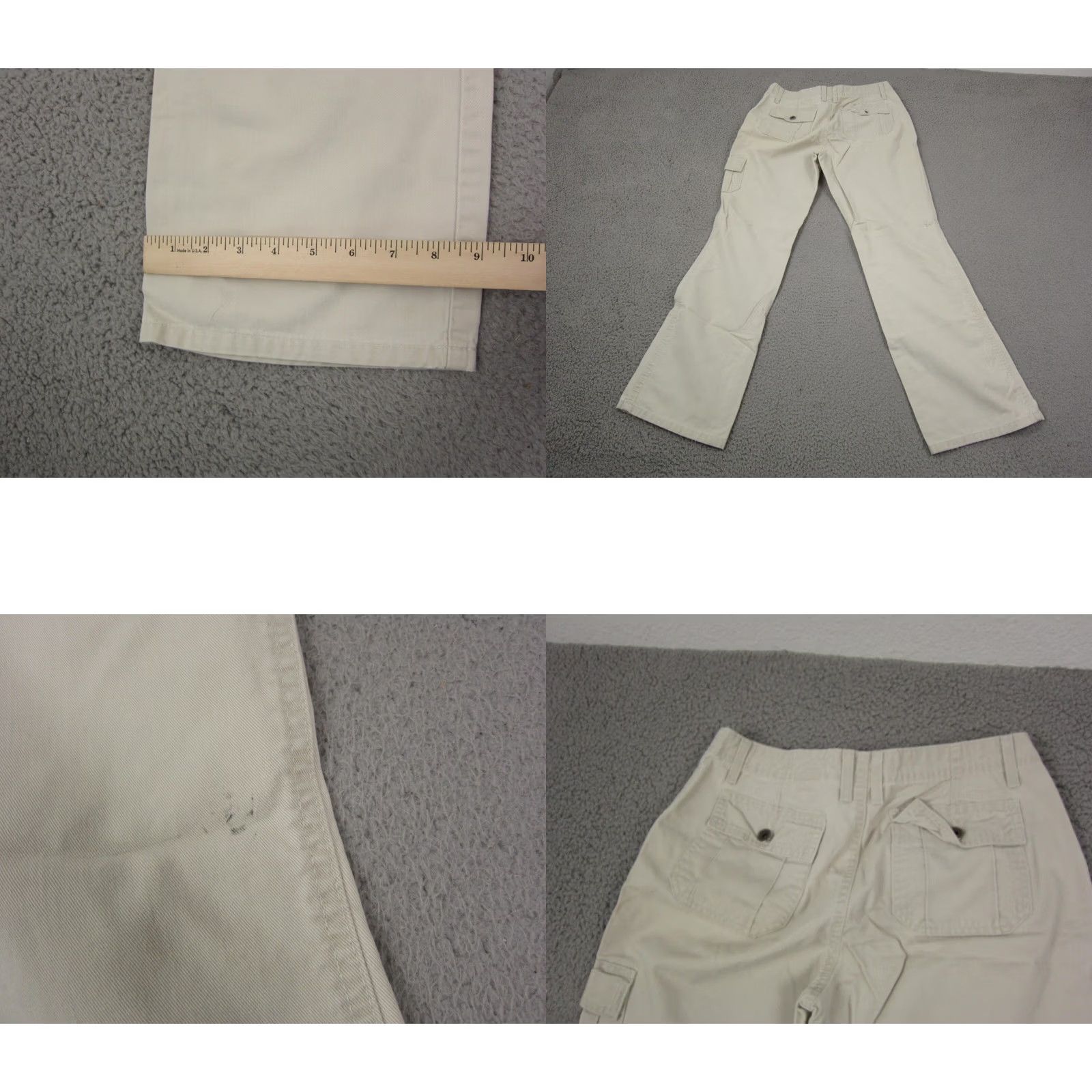 Vintage Vintage Hydraulic Pants Womens 5/6 Beige Cargo Trousers Utility Pocket Wide Leg Size 27" / US 4 / IT 40 - 10 Thumbnail