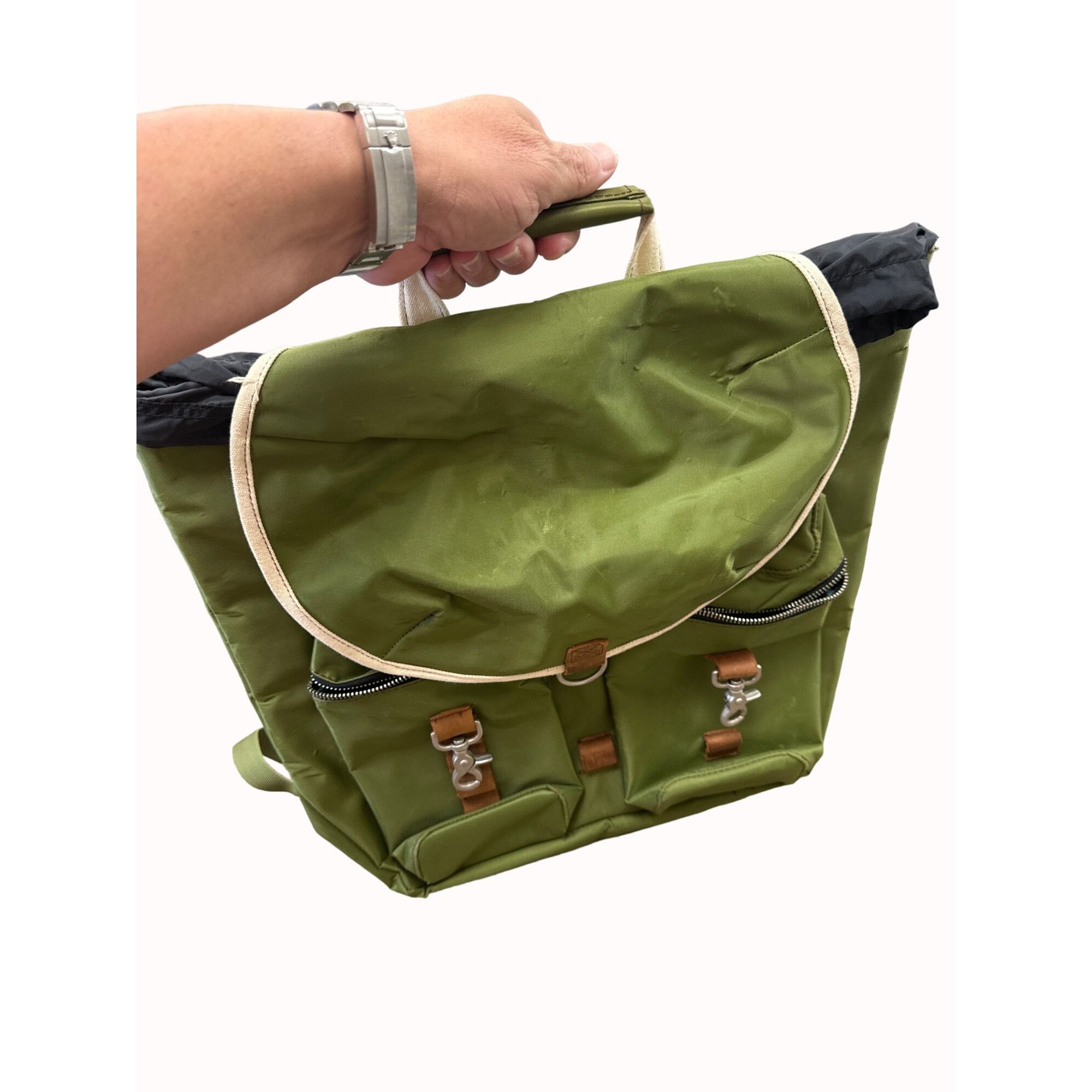 Paul Frank Paul Frank vintage 2005 green messenger back pack bag SKU 63 Size ONE SIZE - 8 Thumbnail
