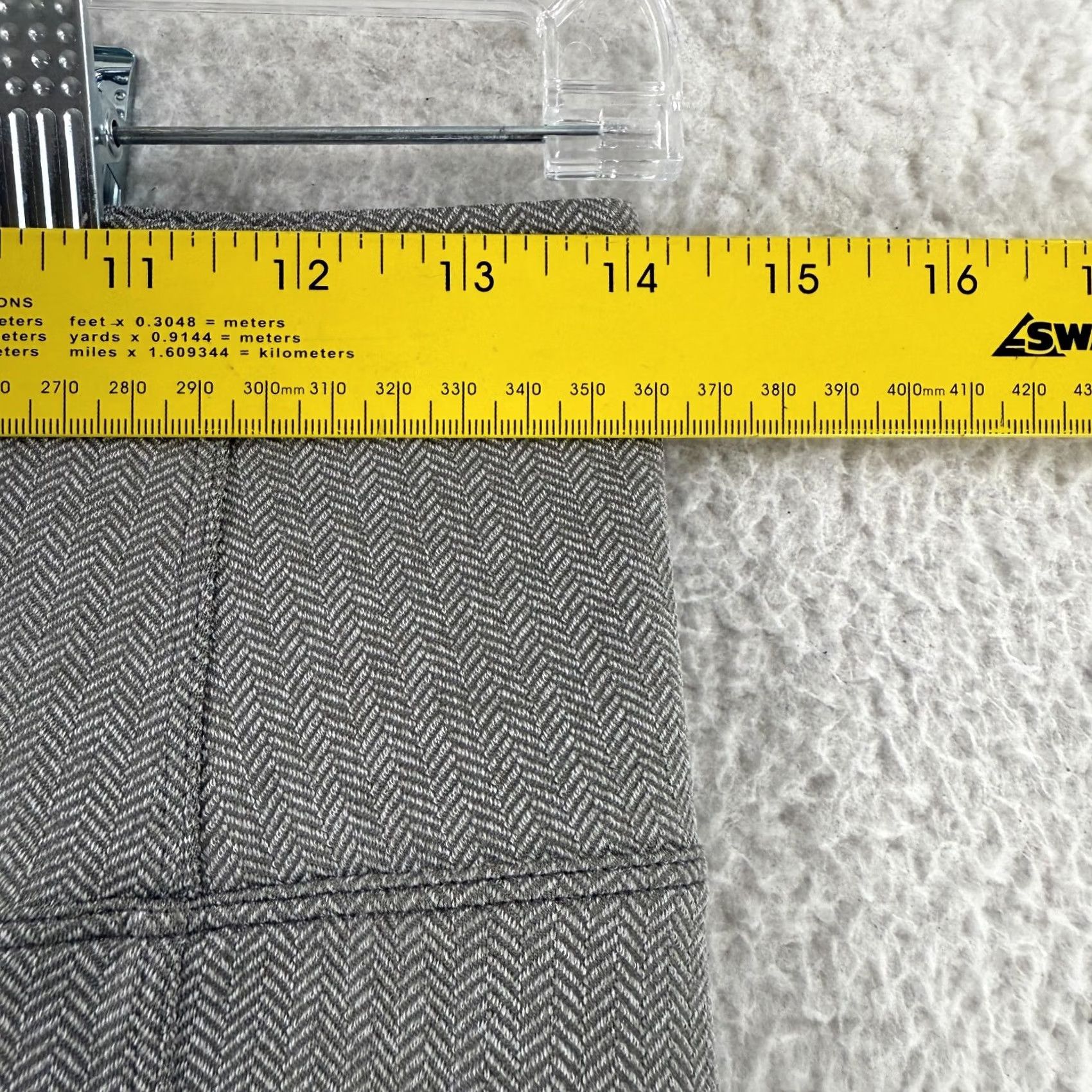Athleta Athleta Delancey Herringbone Tight Leggings Womens Medium Gray Pull On Stretch Size 32" / US 10 / IT 46 - 6 Thumbnail