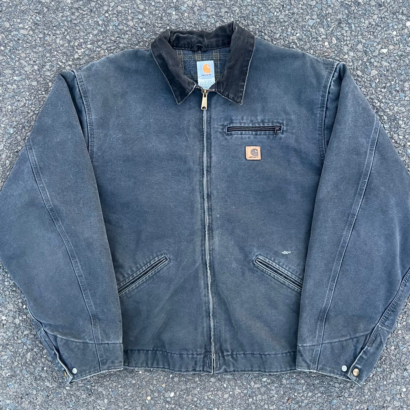 image of Carhartt Gray J97 Ptl Detroit Lined Work Wear Jacket in Grey, Men's (Size 2XL)