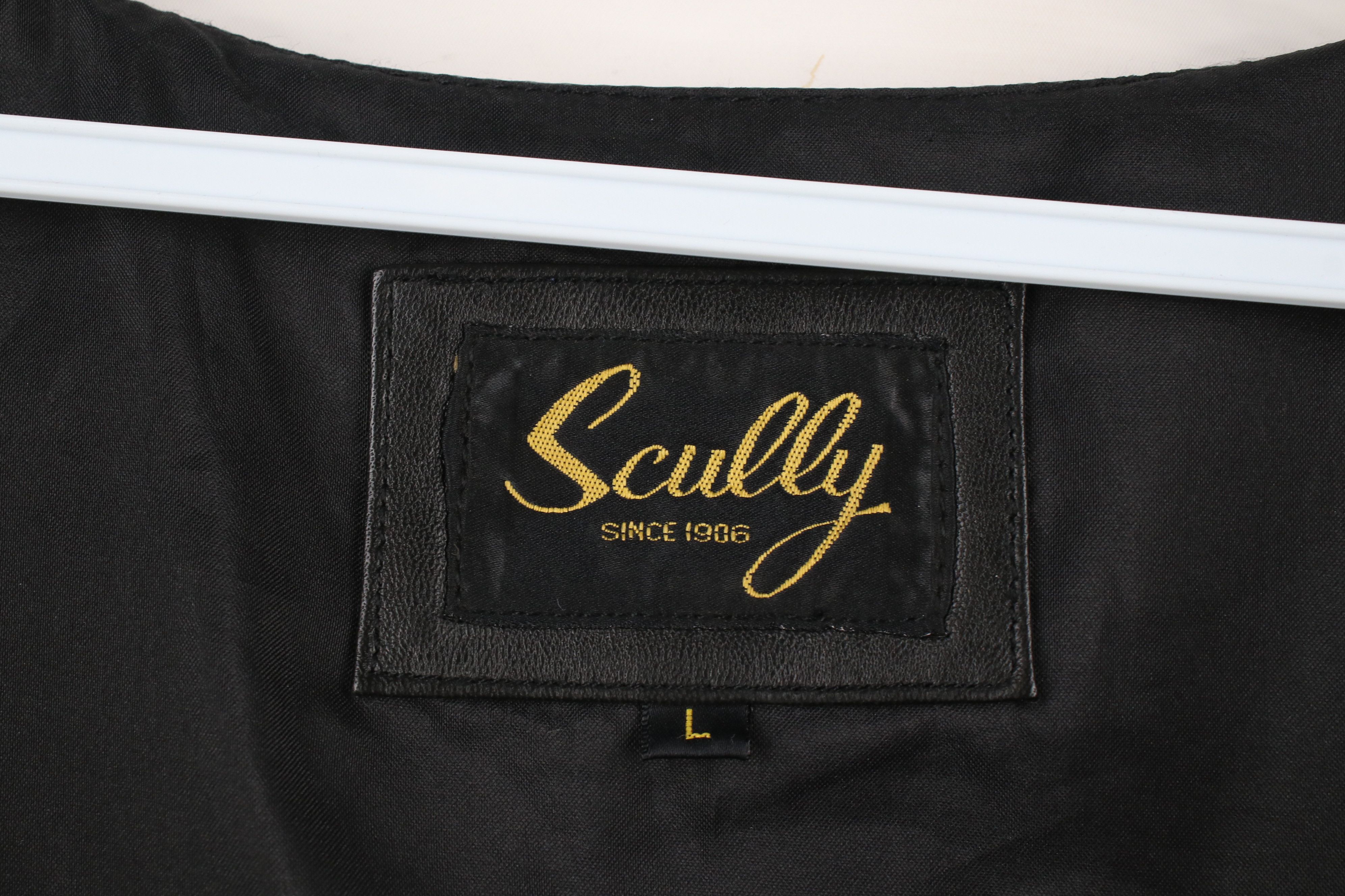 Vintage Vintage 90s Scully Leather Western Button Vest Jacket Black Size US L / EU 52-54 / 3 - 7 Thumbnail