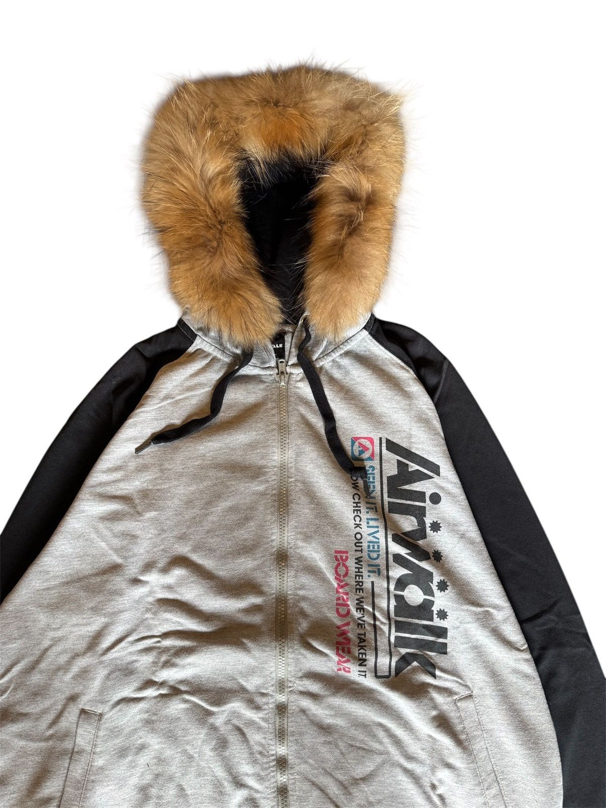 Japanese Brand AIRWALK BOARD WEAR WITH FUR HOODIE Size US XL / EU 56 / 4 - 2 Thumbnail