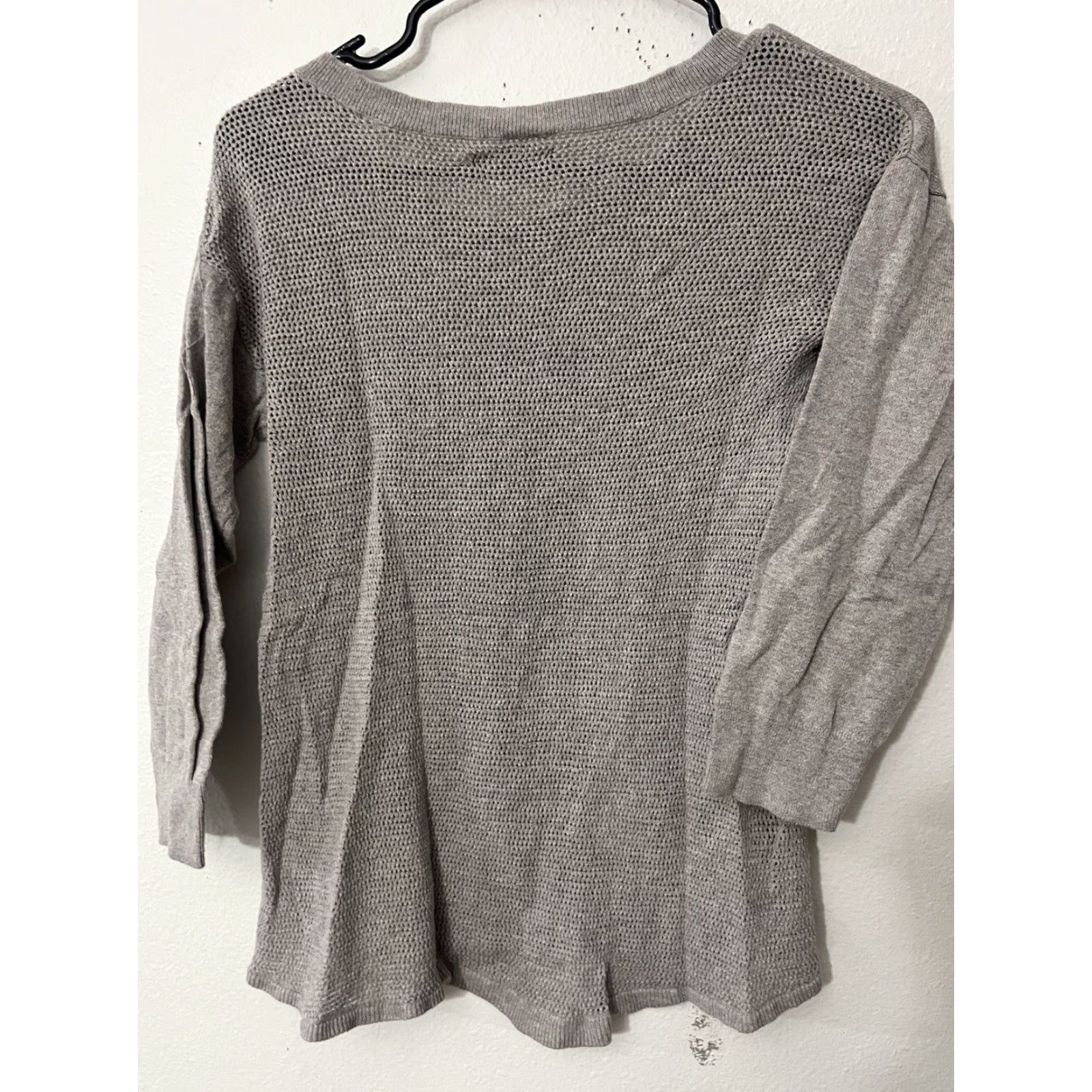 American Eagle Outfitters American Eagle Outfitters Pullover Sweater Shirt Womens Crew Neck Long Sleeve Medium Gray Knit Solid 90s Classic Size M / US 6-8 / IT 42-44 - 3 Thumbnail
