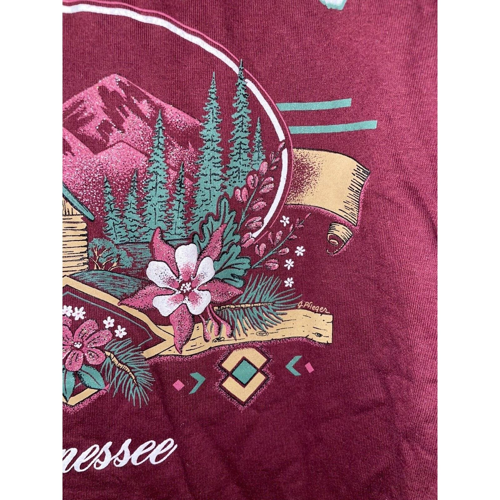 Jerzees Vintage Gatlinburg Tennessee Shirt Cabin Mountain VTG Tee L Size US L / EU 52-54 / 3 - 4 Thumbnail