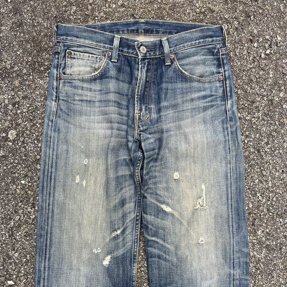 Levi's Vintage Levis 503 Redline Distressed Jeans Rusty Wash Denim Size US 31 - 4 Thumbnail