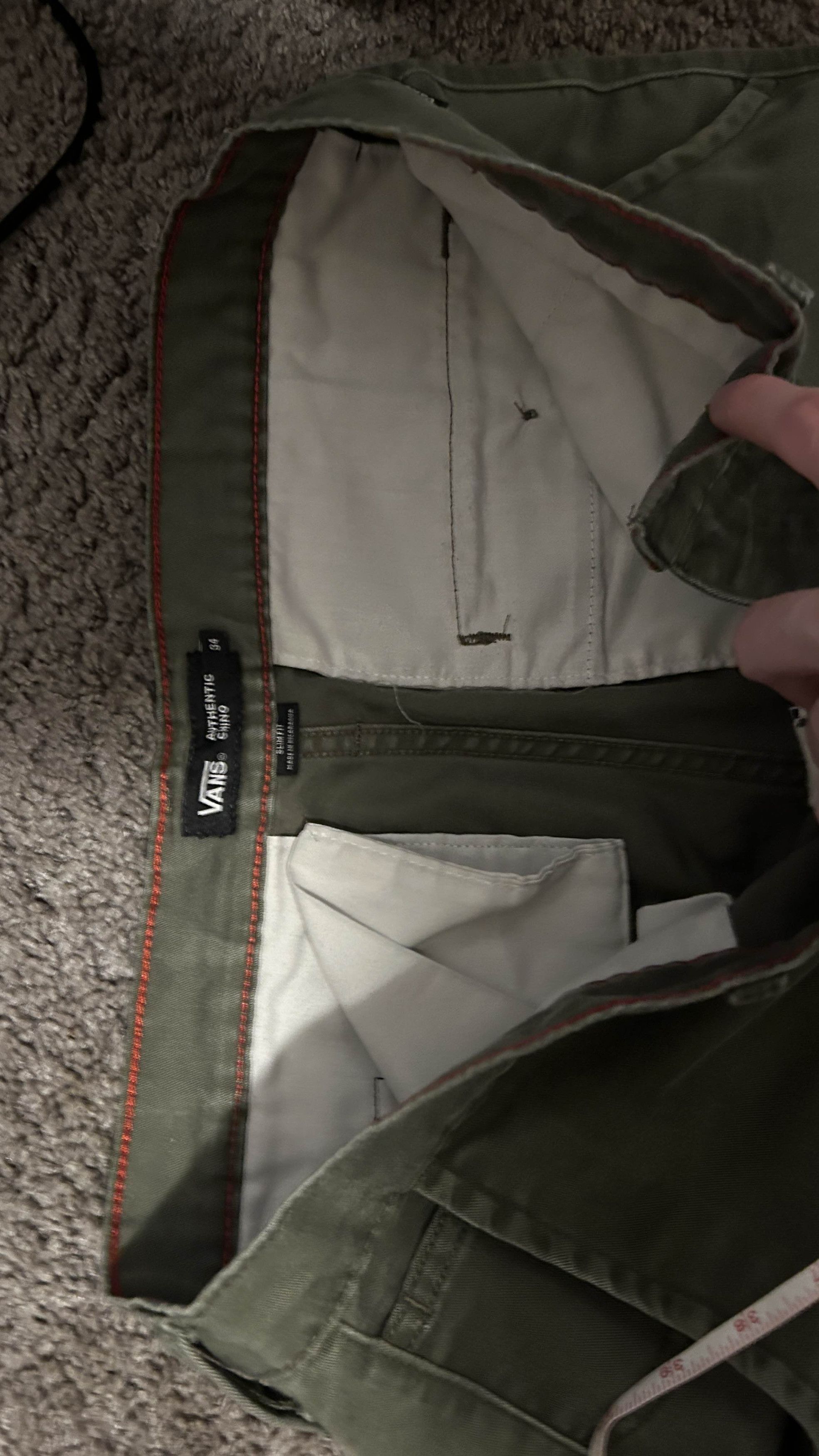 Vans Vans Khaki and Olive Chinos Size US 33 - 7 Thumbnail