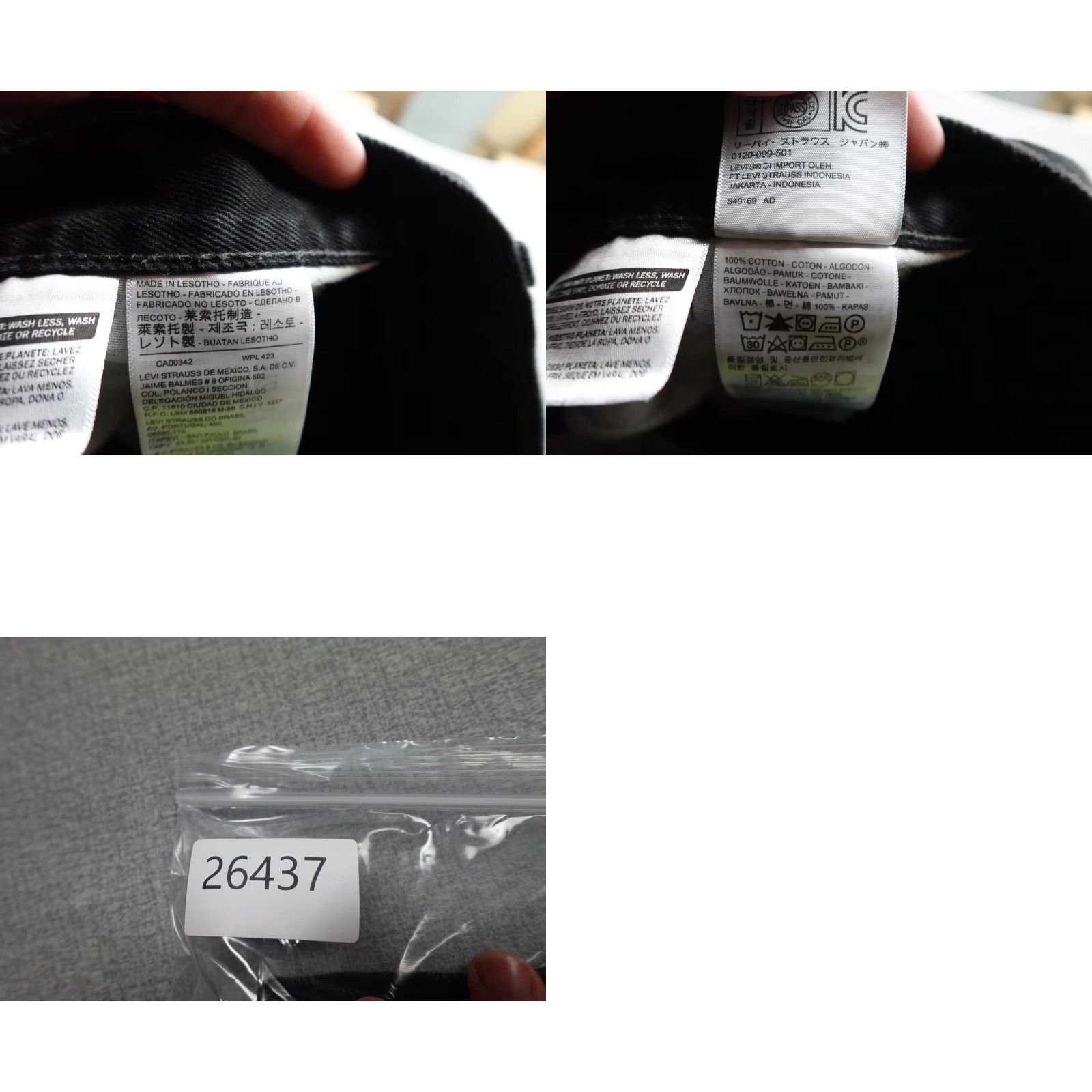 Levi's Levi's 505 Jeans Mens 34x34 Black Straight Leg Denim Classic USA Style Size US 34 / EU 50 - 9 Thumbnail