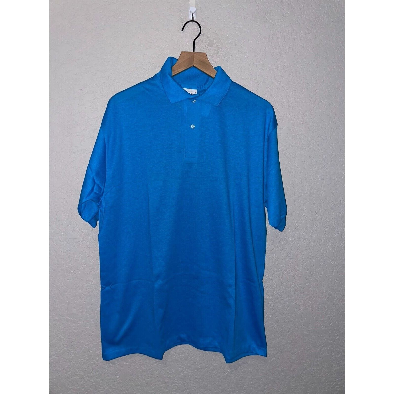 Vintage Vintage Blank Blue Polo Shirt Print-Ons Print Ons 70s XL Size US XL / EU 56 / 4 - 1 Thumbnail