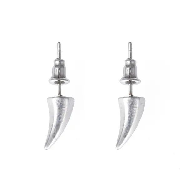 Jewelry Silver Fang Earrings Set Size ONE SIZE - 6 Thumbnail