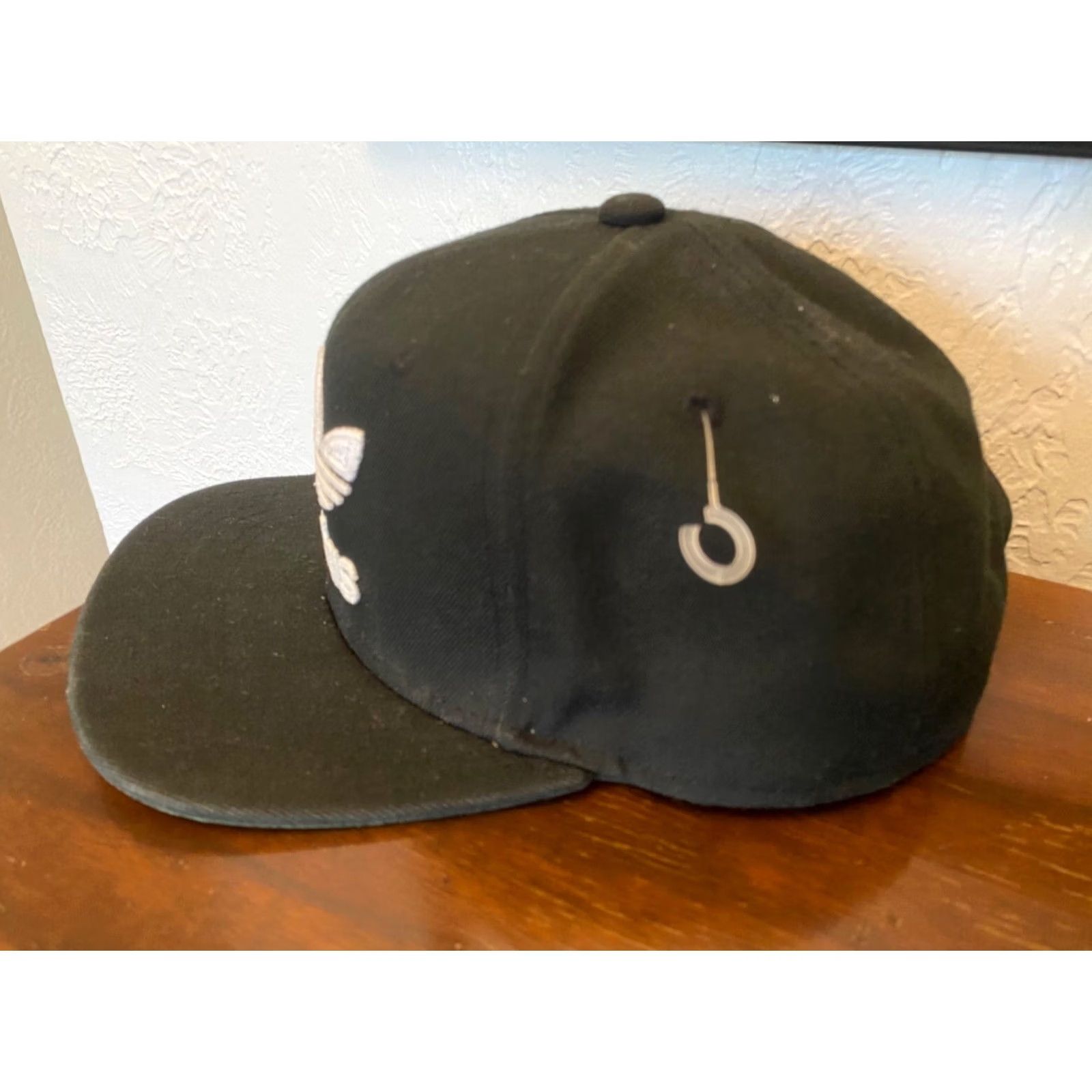 Adidas Adidas Originals Trefoil Chain Snapback Hat Cap Black White Wool Blend Flat Bill Baseball Cap Adjustable Men One Size Fits Most Size ONE SIZE - 2 Thumbnail