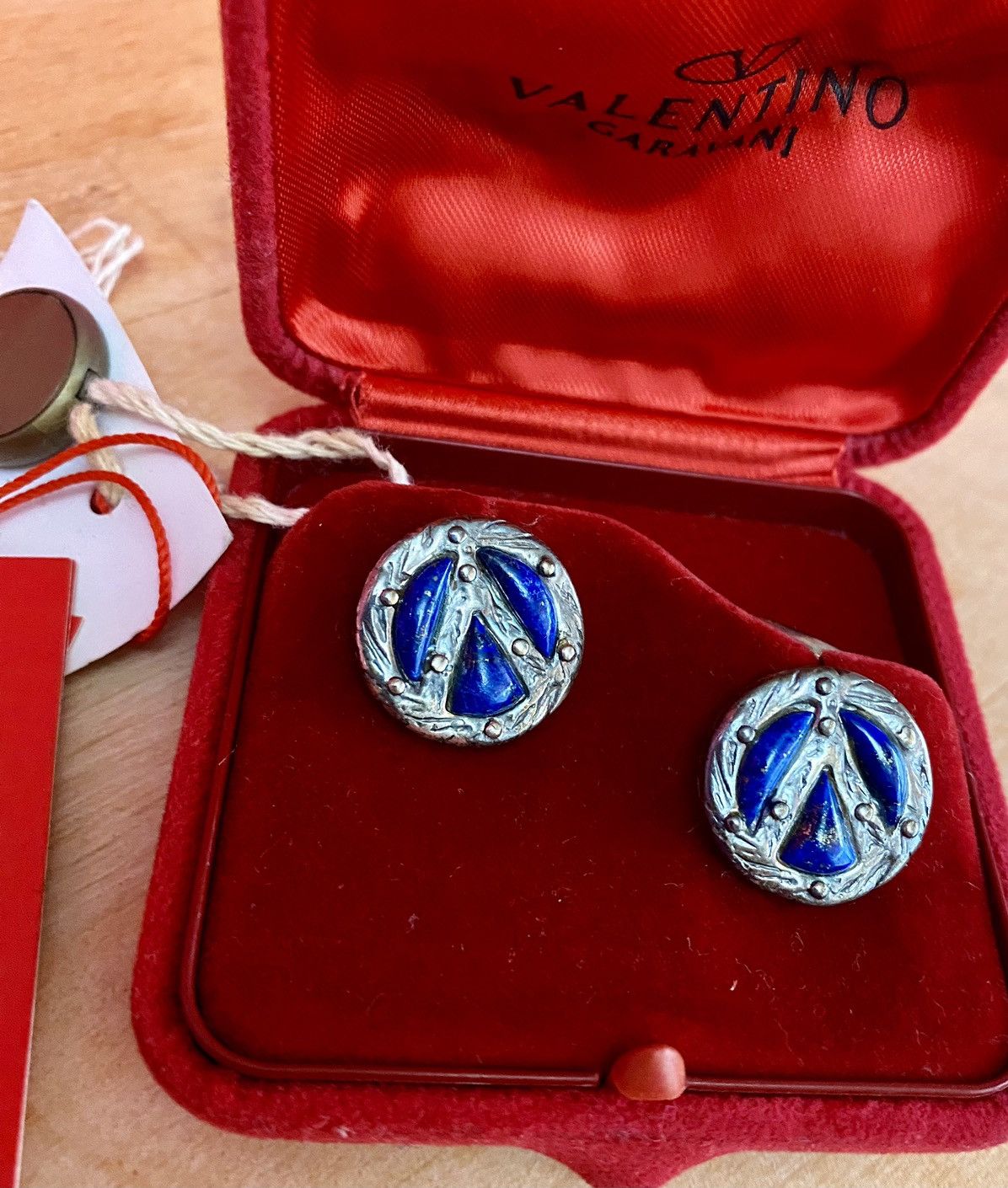 Valentino Valentino garavani bleu stone v cut sterling silver nwt Size ONE SIZE - 1 Thumbnail