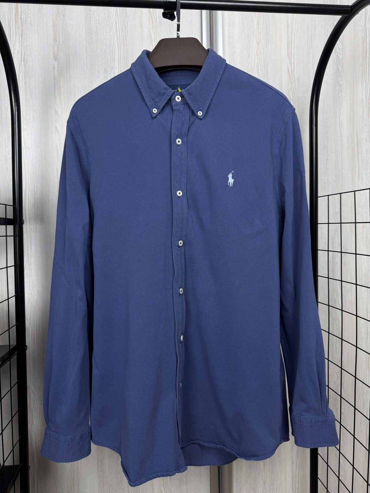 Polo Ralph Lauren Polo Ralph Lauren featherweight mesh blue long sleeve shirt Size US XL / EU 56 / 4 - 2 Thumbnail