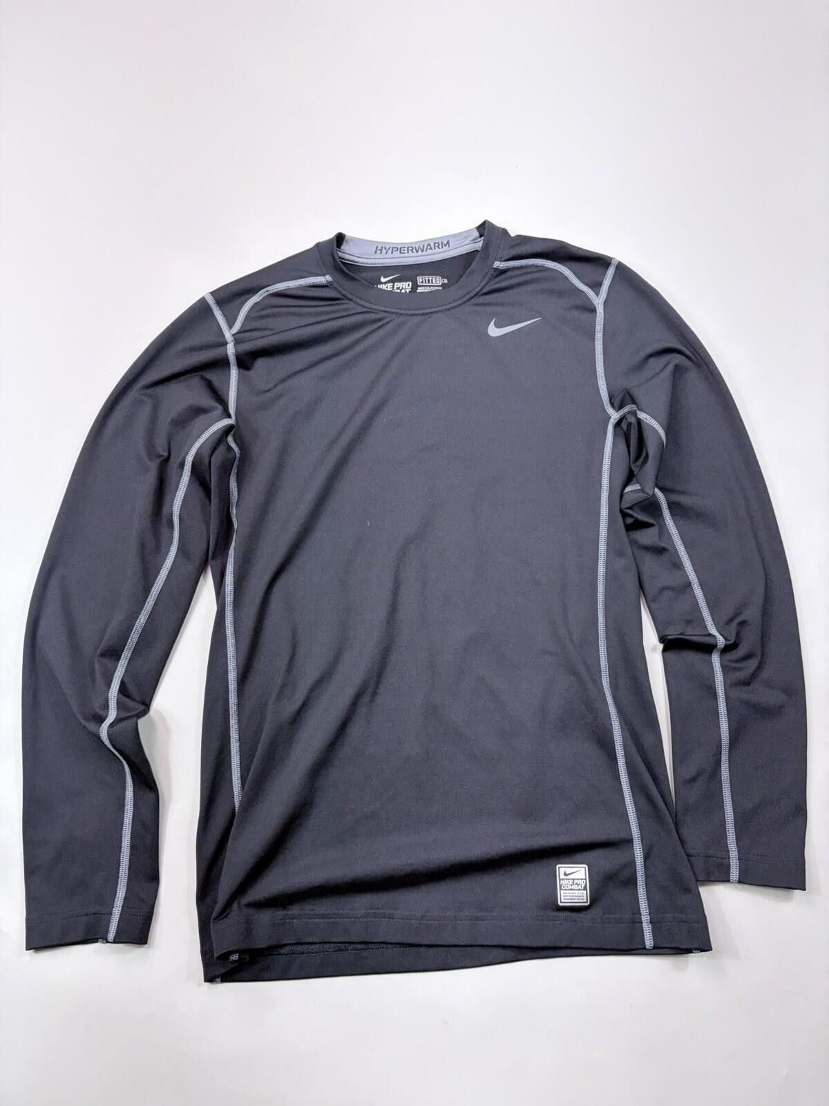 Nike Nike Black Pro Hyper warm Fitted Long-Sleeve Shirt Size S Size US S / EU 44-46 / 1 - 1 Thumbnail