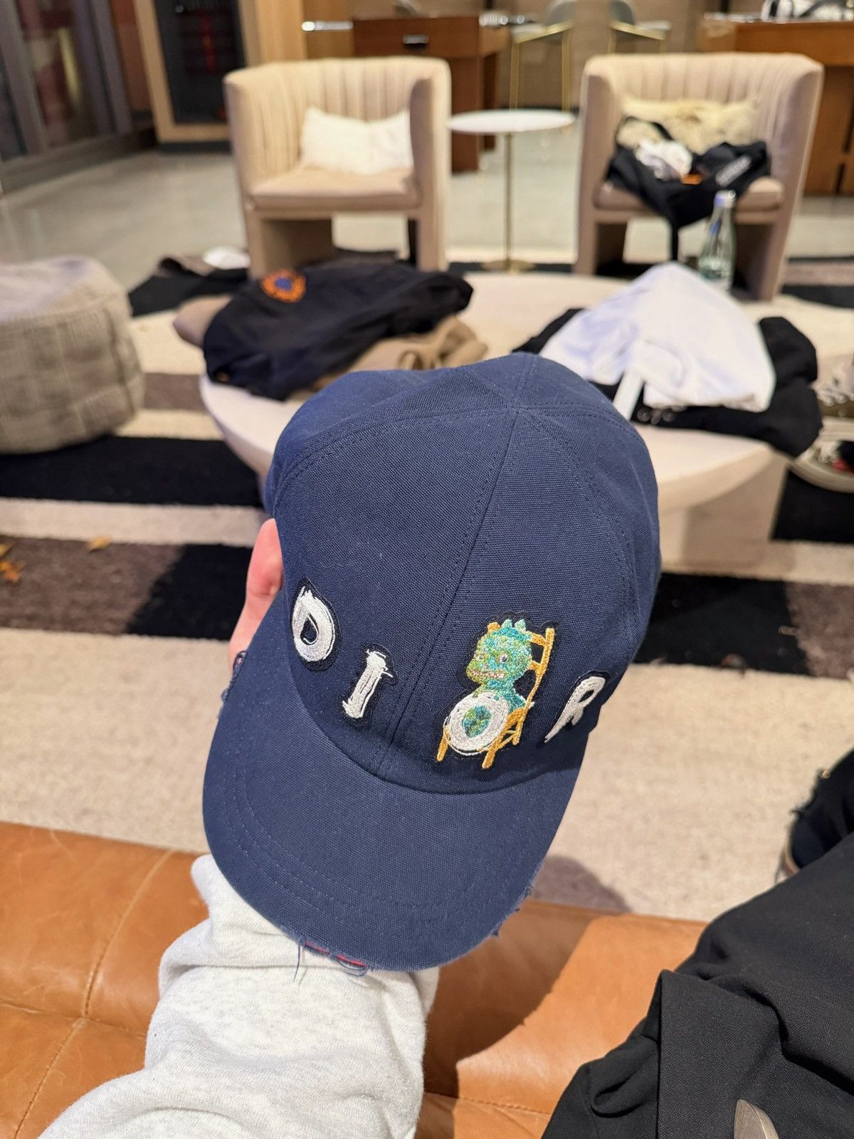 Dior RARE! Dior x Otani Workshop Logo Baseball Hat Size ONE SIZE - 5 Thumbnail