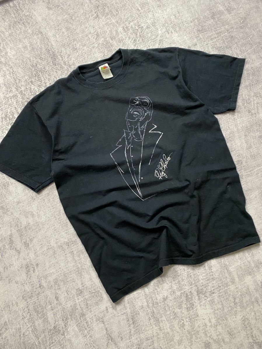 Band Tees Vintage black merch tee Ray Charles 90s Size US XL / EU 56 / 4 - 2 Thumbnail