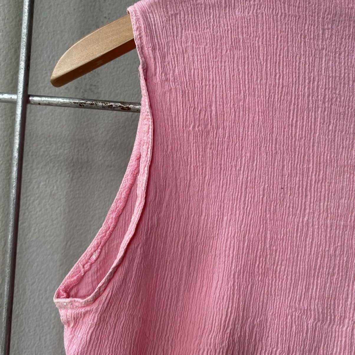 Tsumori Chisato Tsumori Chisato Pink Pleated Zip Sleeveless Shirt Size S / US 4 / IT 40 - 7 Thumbnail