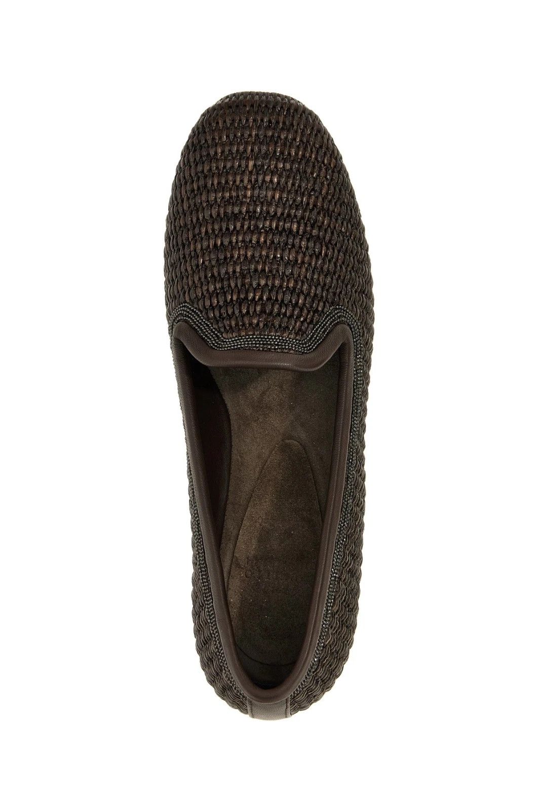 Brunello Cucinelli Brunello Cucinelli Precious Trim Brown Raffia Slippers Size US 7 / IT 37 - 4 Thumbnail