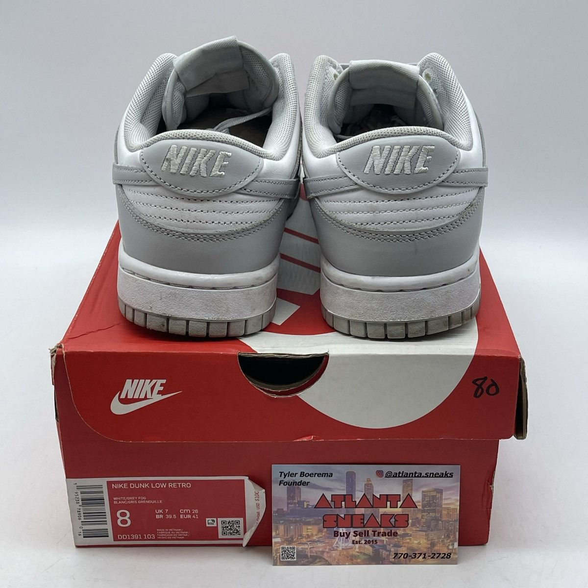 Nike Dunk low grey fog Size US 8 / EU 41 - 3 Thumbnail
