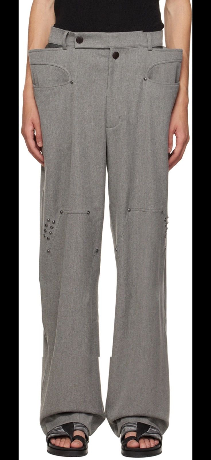 Kiko Kostadinov Kiko Kostadinov SSENSE Exclusive Gray Antharas Trousers Size US 36 / EU 52 - 2 Thumbnail