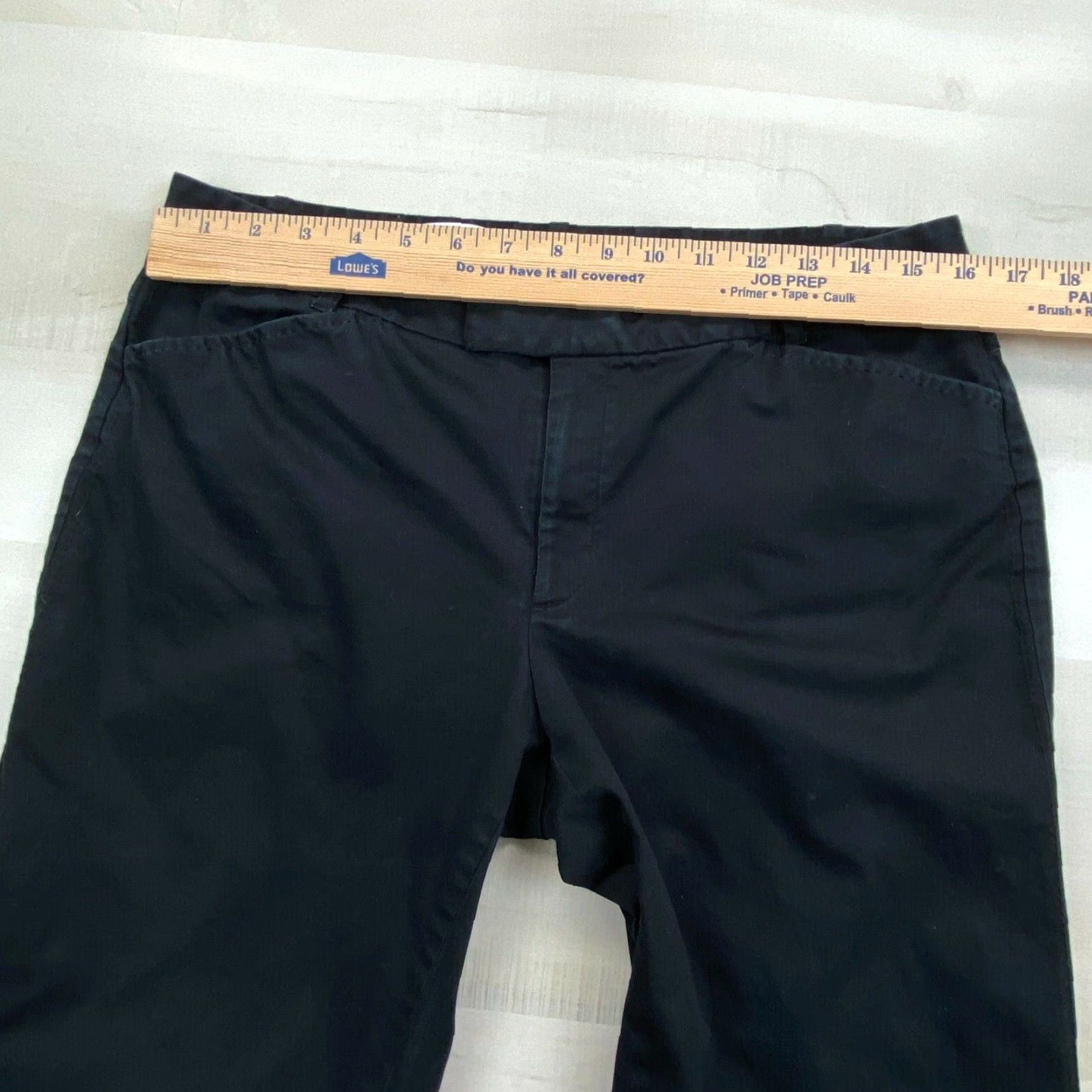 Old Navy Old Navy Womens Cropped Capri Pants Navy Blue 12 Regular Straight Leg Stretch Size 34" / US 12 / IT 48 - 7 Thumbnail