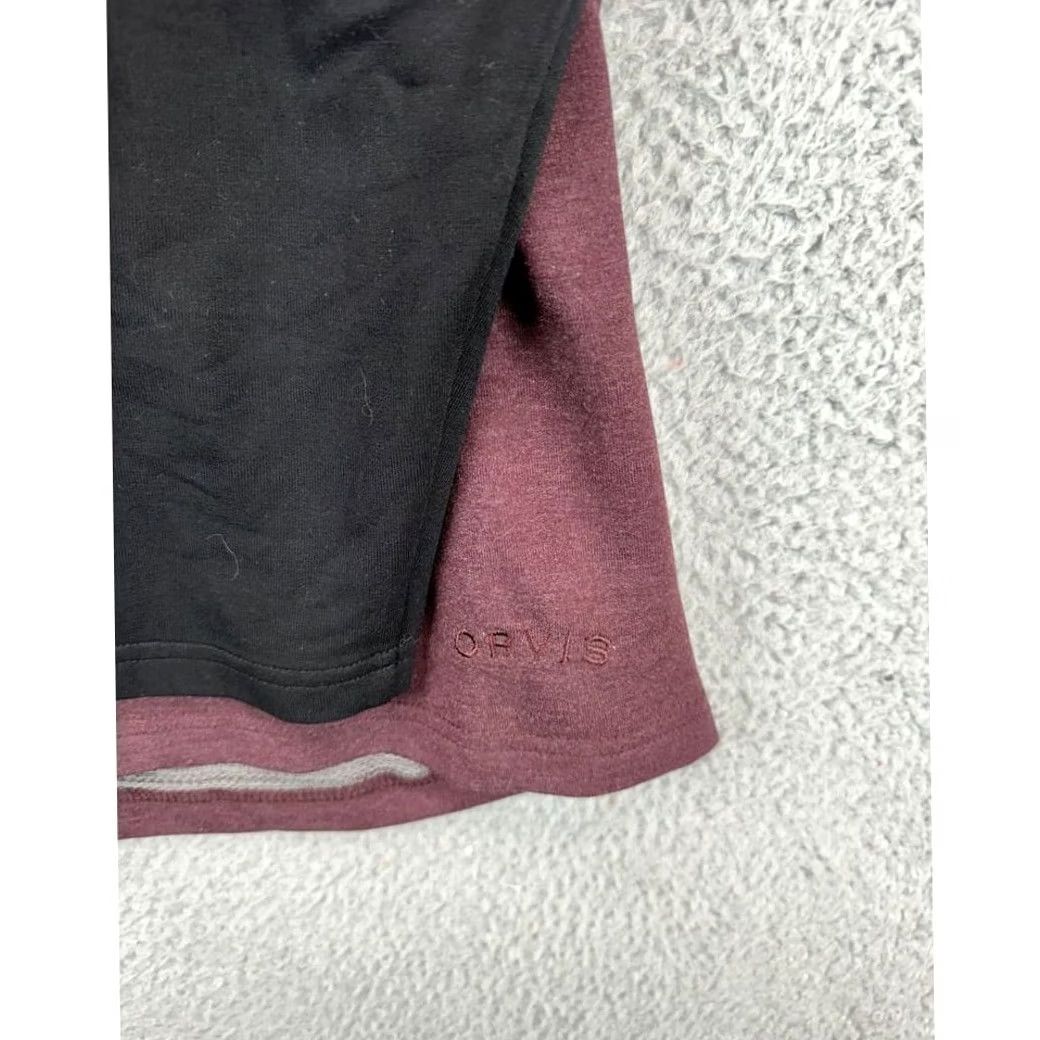 Orvis Orvis T-Shirt Adult XL Crew Neck Colorblock Long Sleeve Tee Mens Maroon Black Size US XL / EU 56 / 4 - 6 Thumbnail