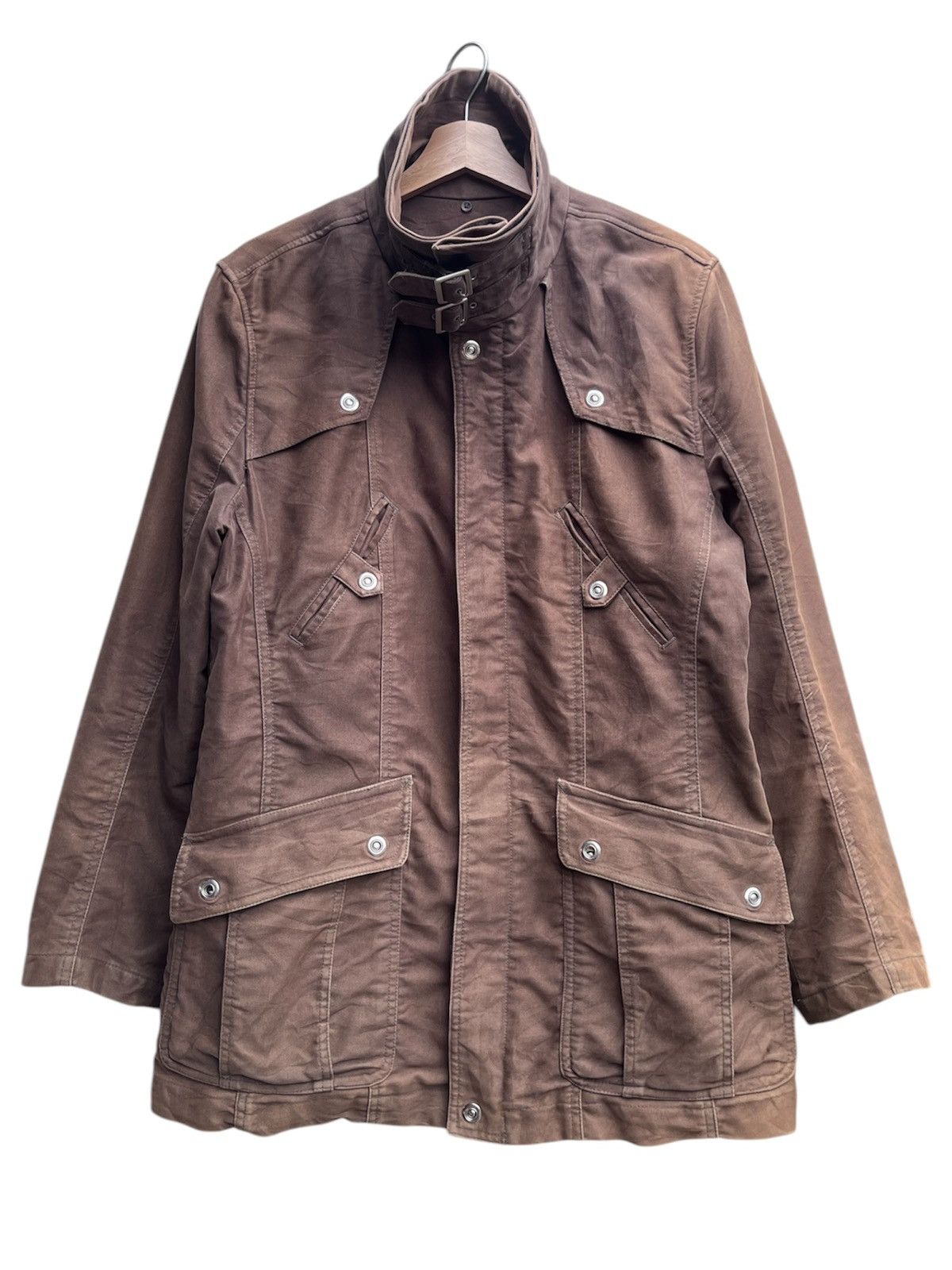 14th Addiction × Japanese Brand × Yasuyuki Ishii Atelier Sab Co Ltd Moleskin Buckle Neck Barbour-style Jacket Size US M / EU 48-50 / 2 - 1 Thumbnail