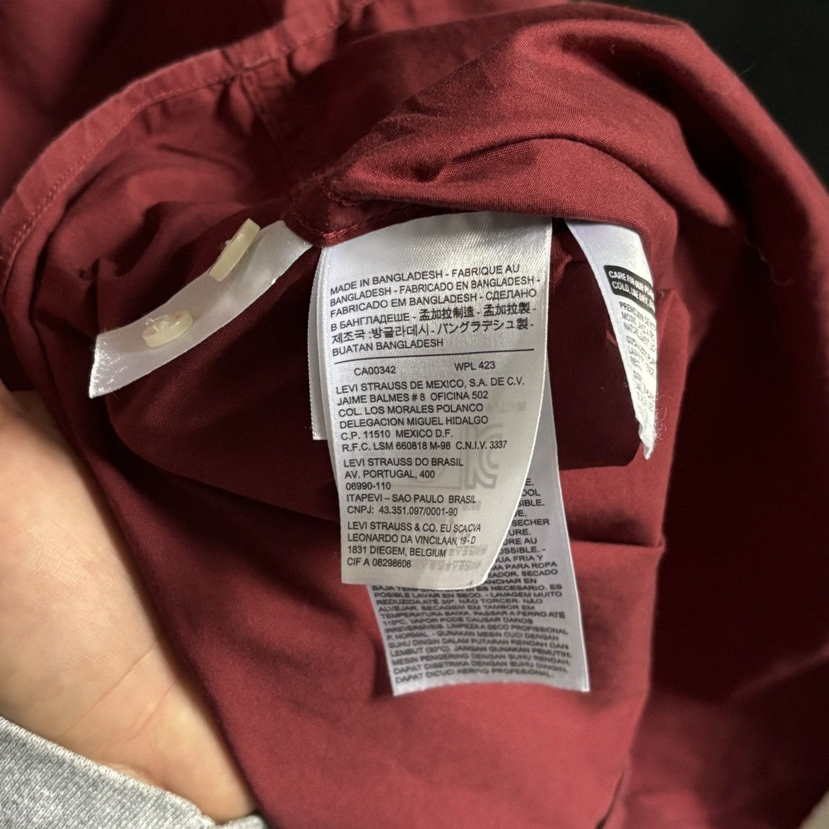 Levi's Levis shirt button up large red casual cotton Size US L / EU 52-54 / 3 - 5 Thumbnail