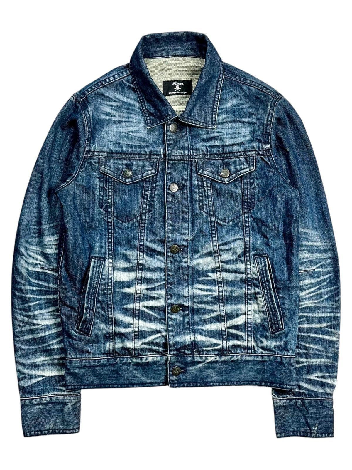 ジャケット・アウター 00s archive denim jaket vkei 2000s Semantic Design - Washed Vkei Style Denim Jacket