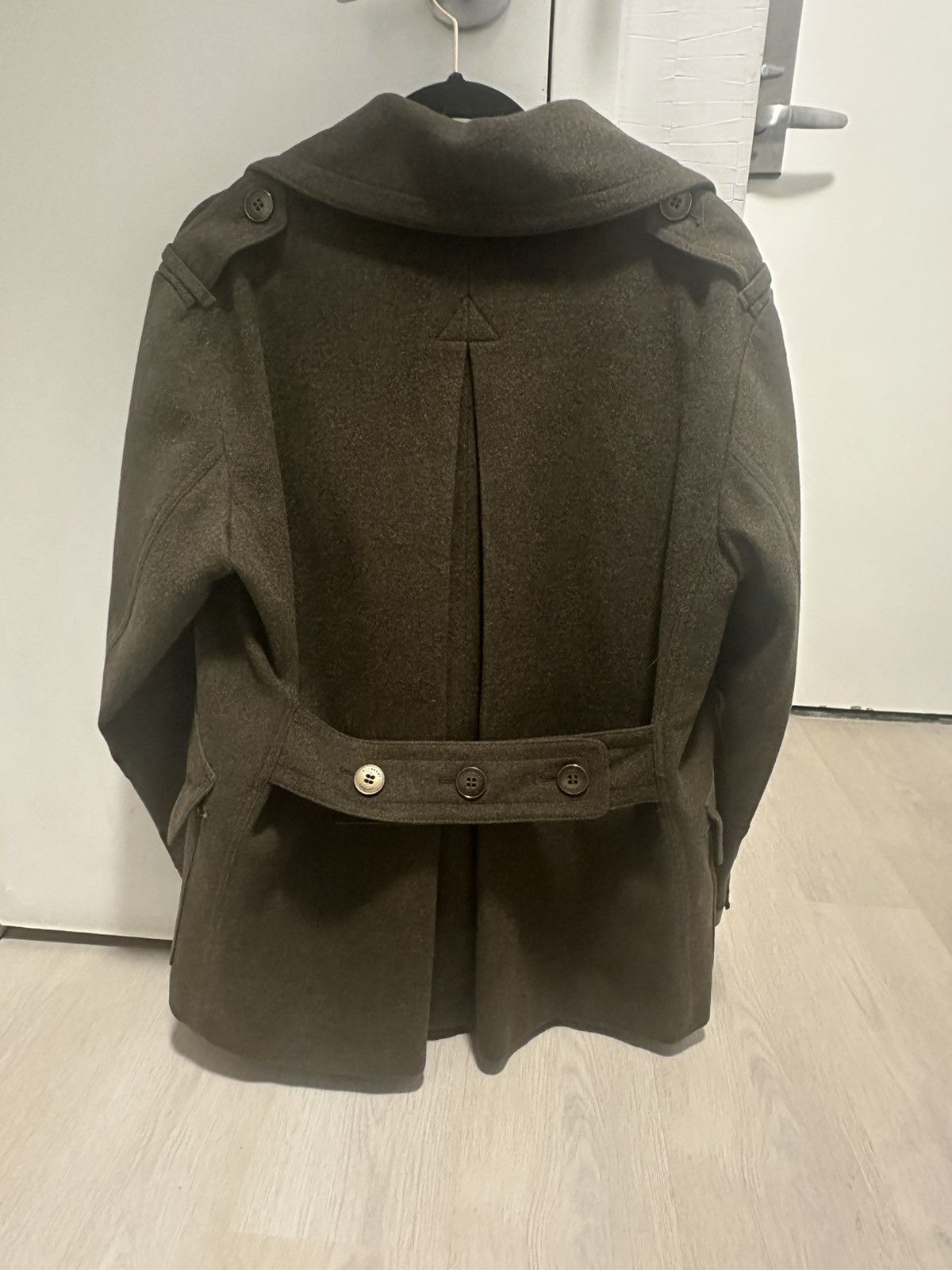 Burberry Authentic Wool Burberry Olive Green Peacoat Size US S / EU 44-46 / 1 - 7 Thumbnail