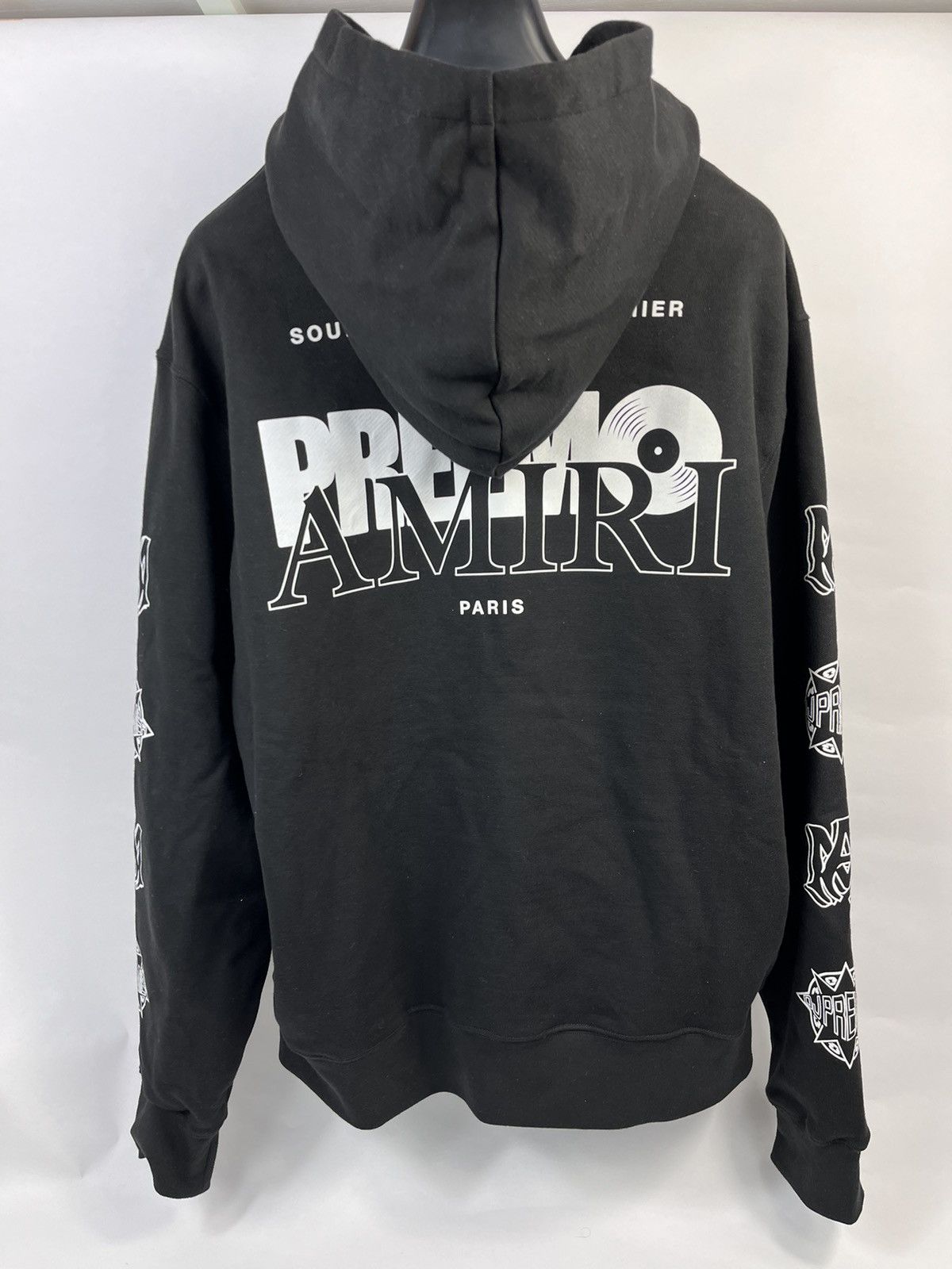 image of Preemo Amiri Print Hoodie in Black, Men's (Size XL)