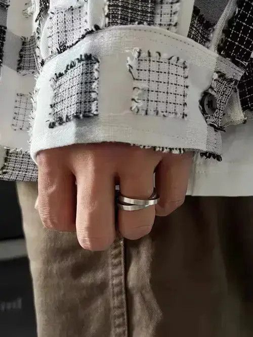 Jewelry x Ring Gold Plated Retro Punk Rings in Silver, Men's