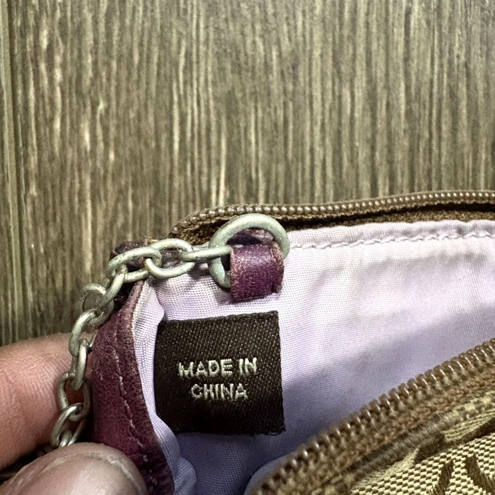 Coach Coach Vintage Signature Canvas Burgundy Leather Coin Purse Wallet Bag Size ONE SIZE - 4 Thumbnail