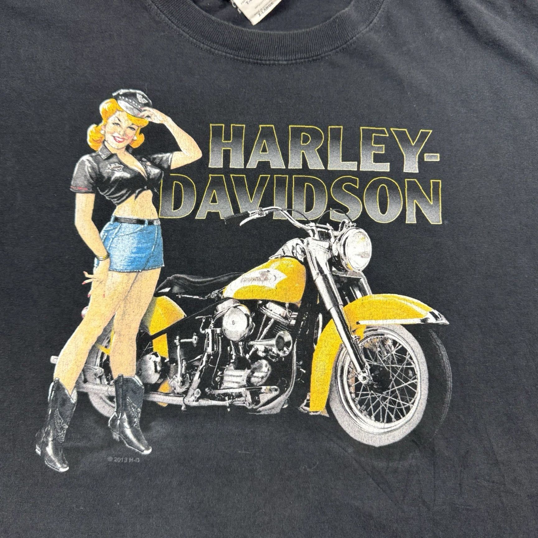Harley Davidson VINTAGE Harley-Davidson T-Shirt Adult XL Black Graphic Print 2000s Motorcycle Biker Mens Size US XL / EU 56 / 4 - 2 Thumbnail