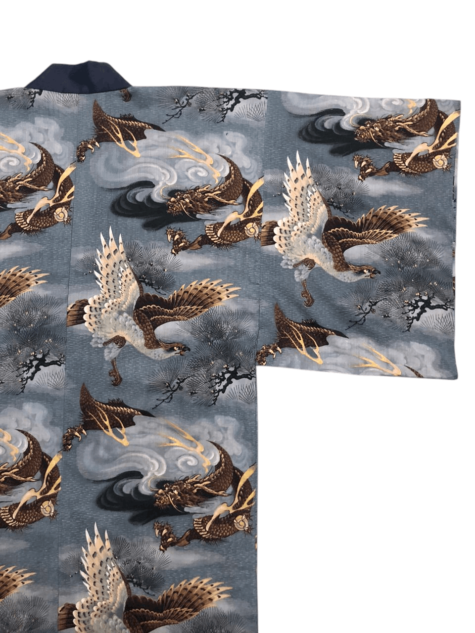 Japanese Brand Vintage Long Kimono Cardigan Dragon Fight With Bird Size US M / EU 48-50 / 2 - 9 Thumbnail