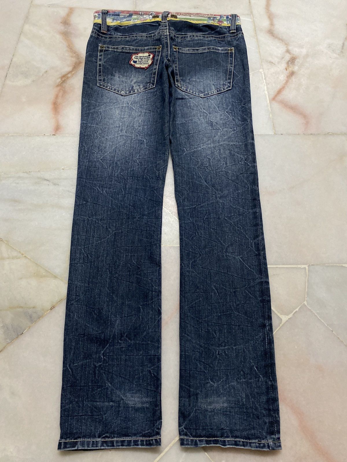 If Six Was Nine × Vintage 💥Vintage 90s Style Hyper Beach Stone Wash Patch Jeans Rare Size US 30 / EU 46 - 13 Thumbnail