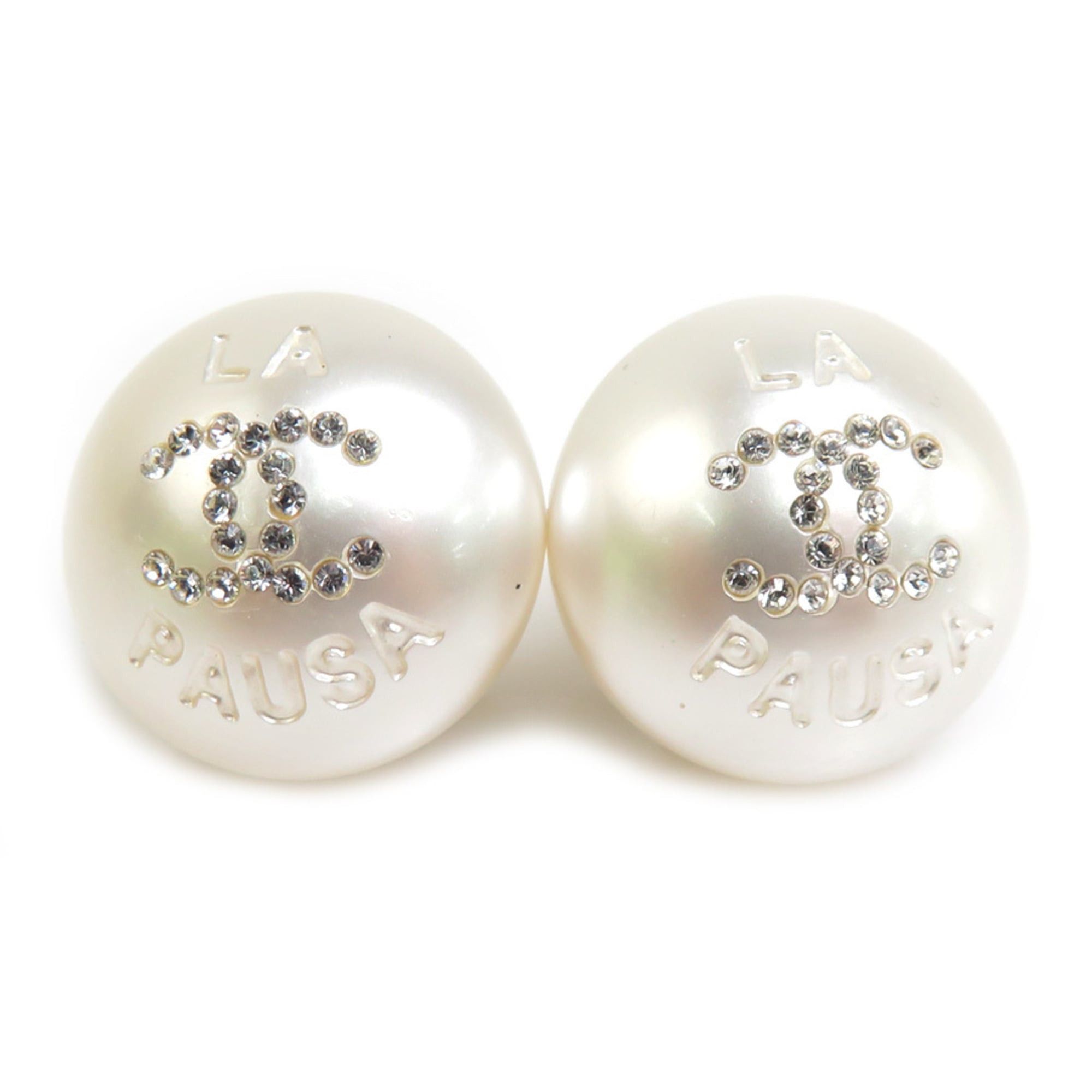 Chanel Chanel earrings, metal, faux pearl, pearl white, gold, women's, 56706i Size ONE SIZE - 1 Thumbnail