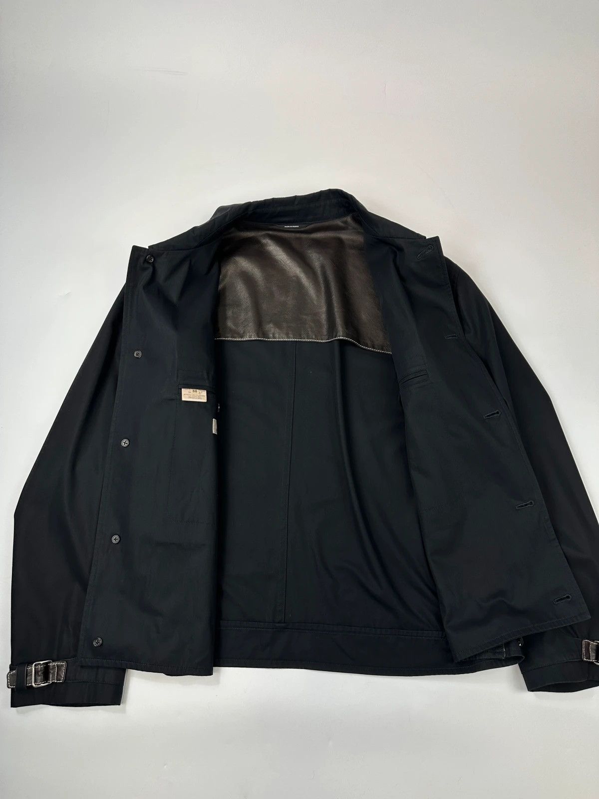 Hermes Hermès 00’s Navy Cotton & Leather Straps Buttons Up Jacket Size US L / EU 52-54 / 3 - 12 Thumbnail