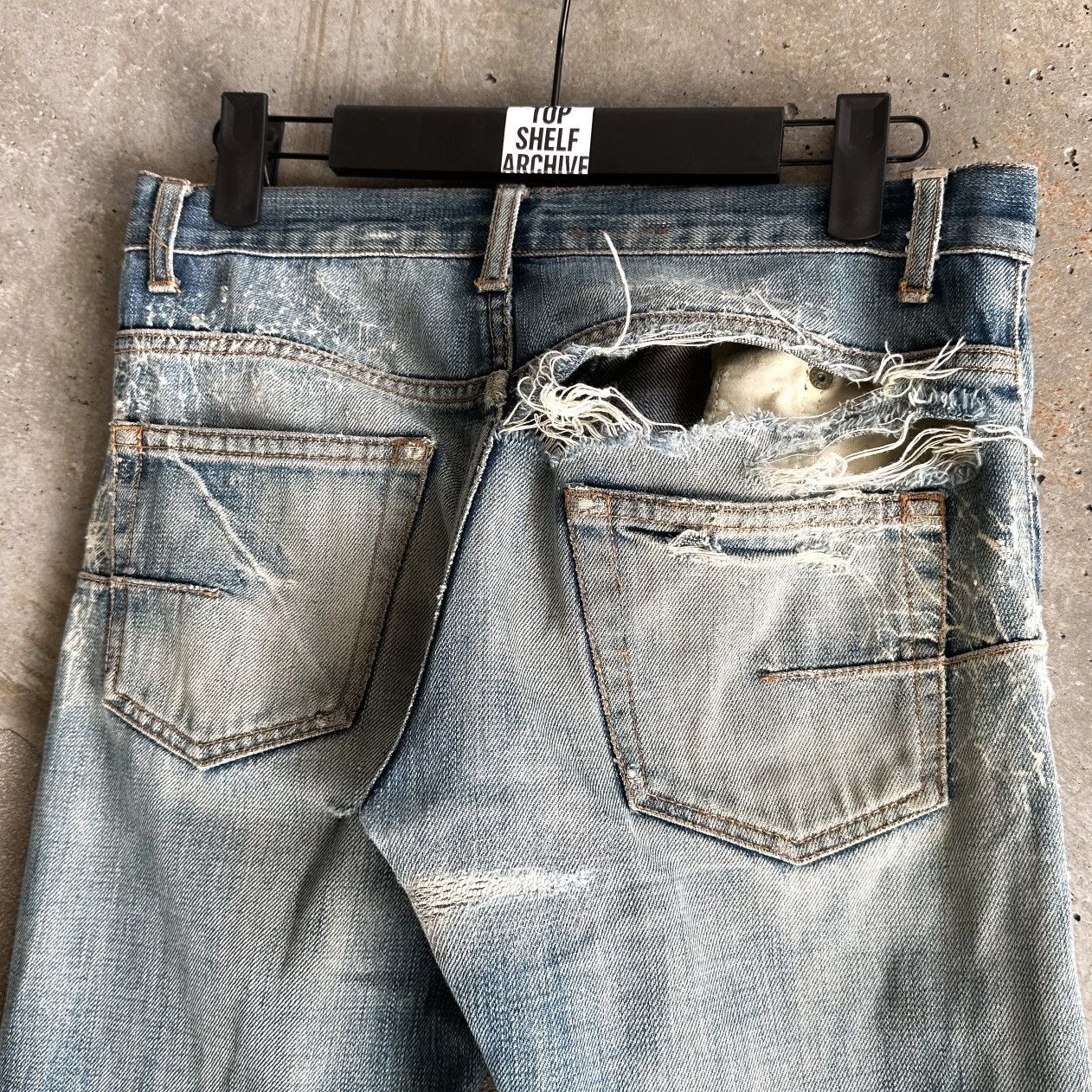 Dior Dior SS07 THRASHED Spiderweb Denim By Hedi Slimane Size US 28 / EU 44 - 4 Thumbnail