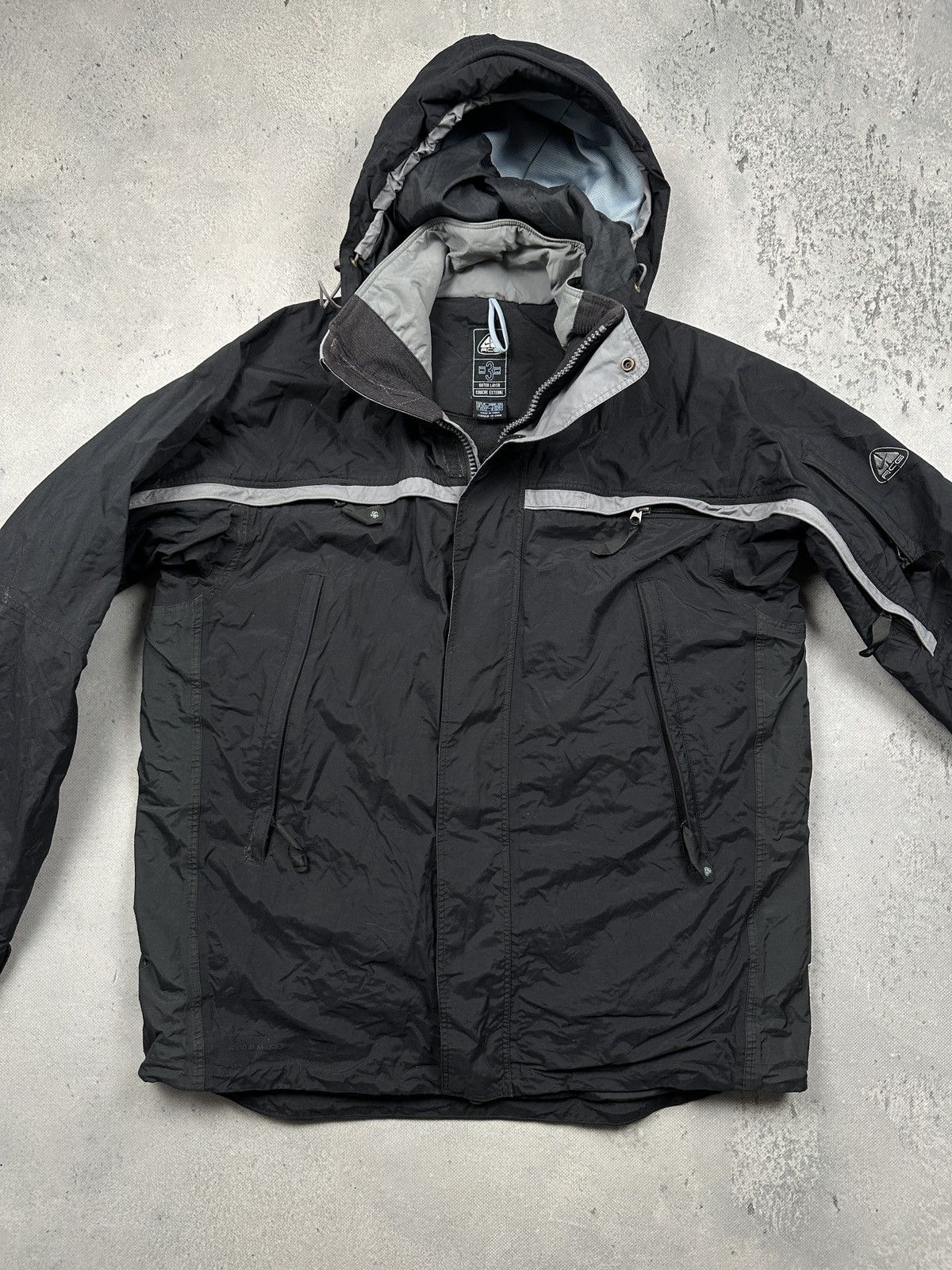 Nike ACG Vintage Nike ACG Technical Outdoor 3-In-1 Black Shell Jacket Size US M / EU 48-50 / 2 - 2 Thumbnail