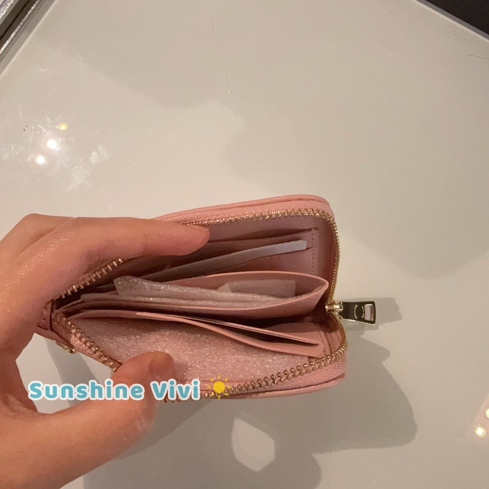 Coach NWT Coach Small Corner Zip Wallet Denim Charms CEU98 Pink Size ONE SIZE - 3 Thumbnail